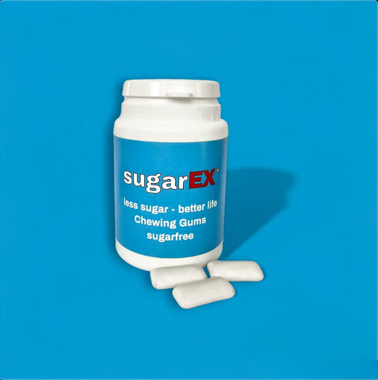 sugarEX After Coffee Chewing Gum Mint (70g per can) - sold in a set of 5 cans