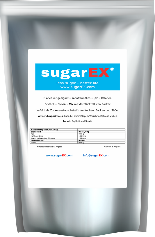 sugarEX - NEU Dein Zuckeraustauschstoff jetzt auch im 100g - Beutel