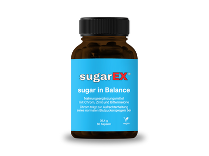sugarEX - sugar in Balance - dietary supplement - designed to help you regulate your appetite and normalize blood sugar levels